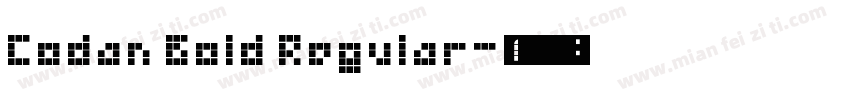 Codan Bold Regular字体转换